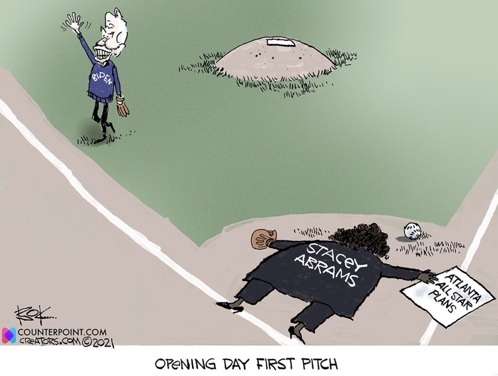 first pitch in georgia, biden, voting, jim crow, all star game