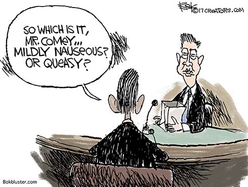 nauseous queasy Comey