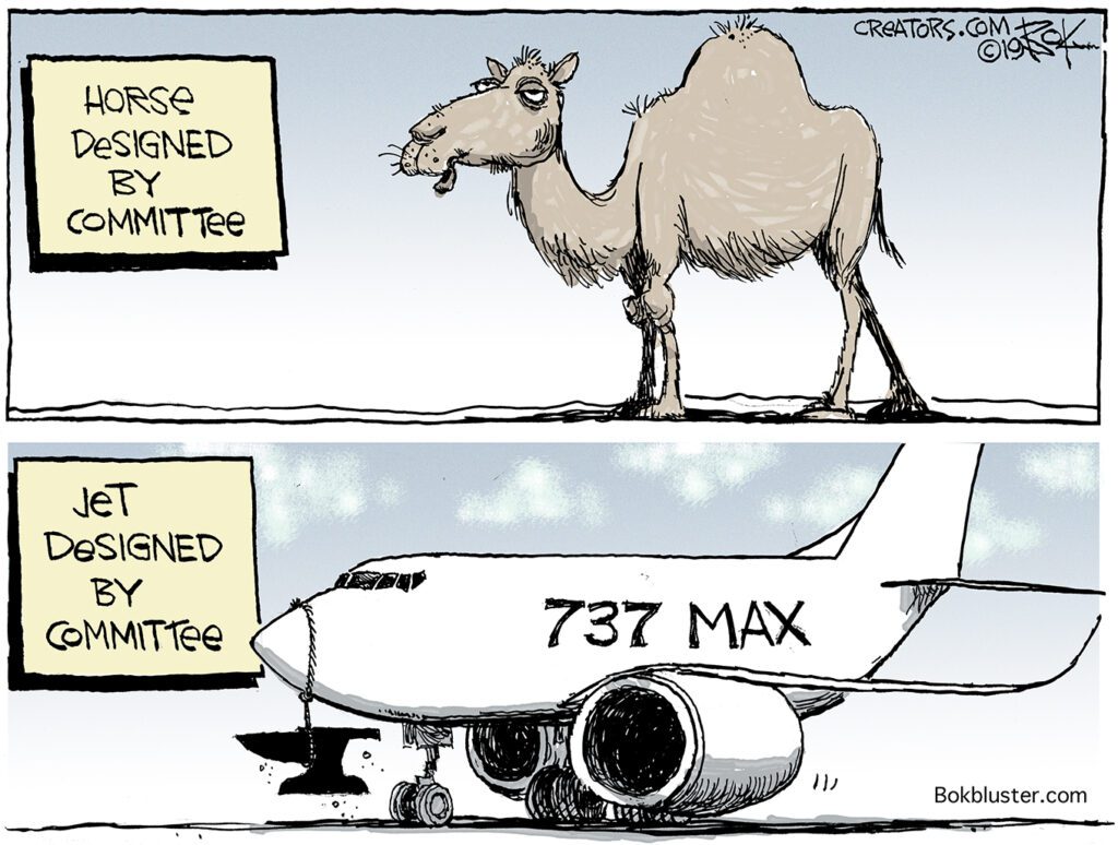 Boeing, 737 Max, 737 Max design failure, design by committee