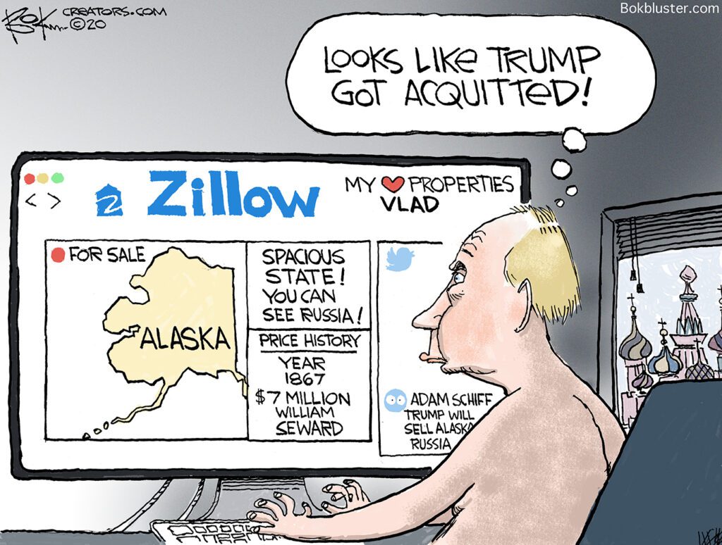 Alaska, Schiff's folly, Seward's folly, Russia, Adam Schiff, Kushner, Mar-a-Lago, Trump, Putin