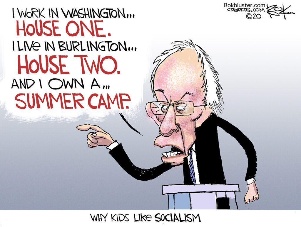 Socialists Gotta live somewhereBernie Sanders, Owns three houses