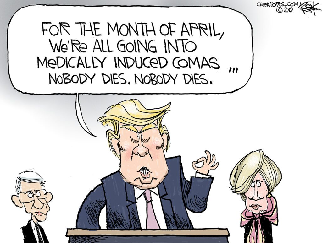 April fools, nobody dies, Trump