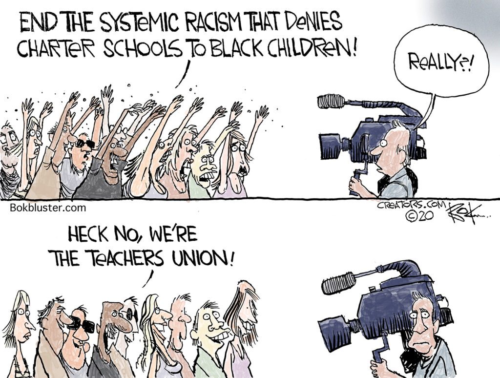 teachers unions, charter schools, systemic racism