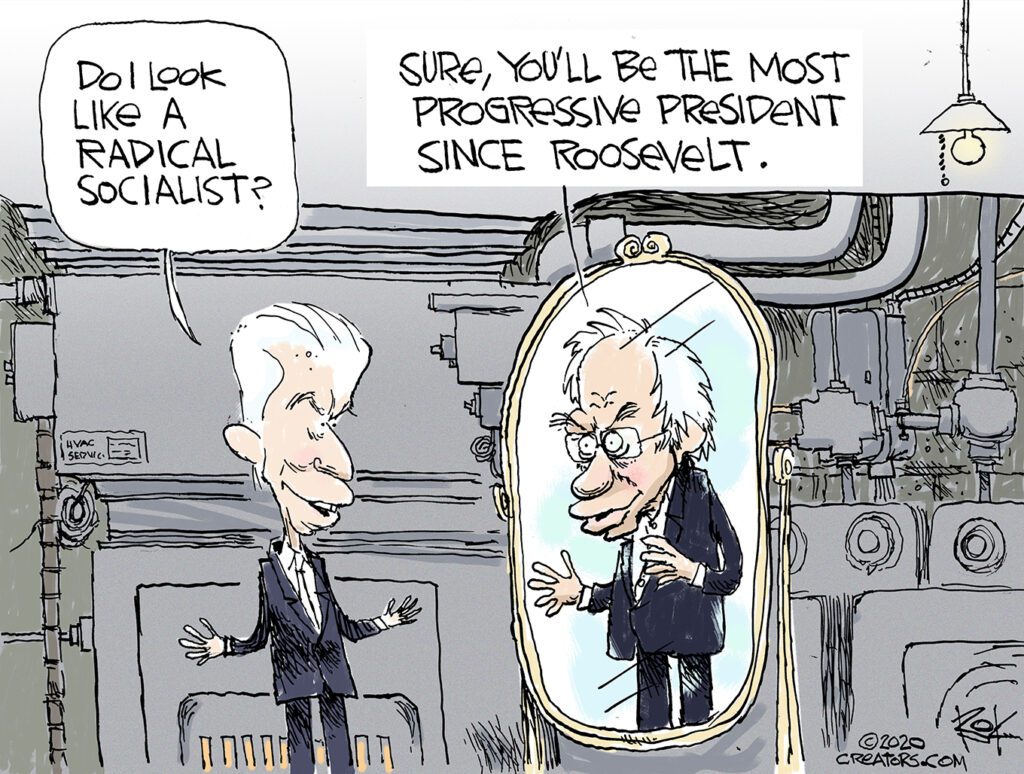 Do I look like a radical socialist, Biden, Bernie, Basement
